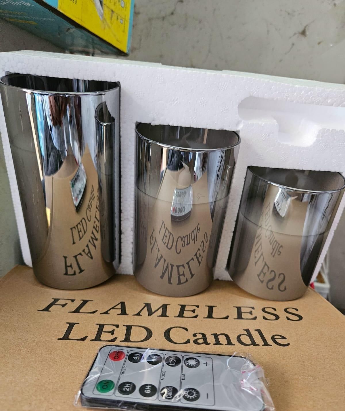 Magic Grey Glass Flameless Candles